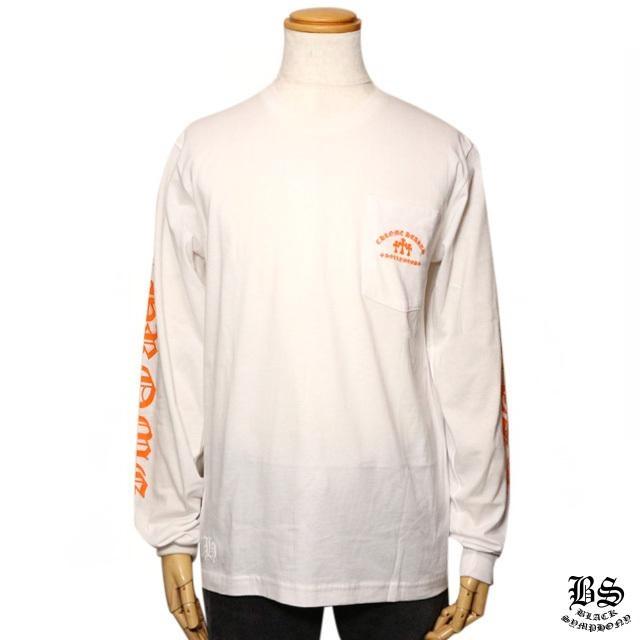 クロムハーツ ロングTシャツ オレンジ セメタリークロス ホワイト|クロムハーツ公式アウトレット