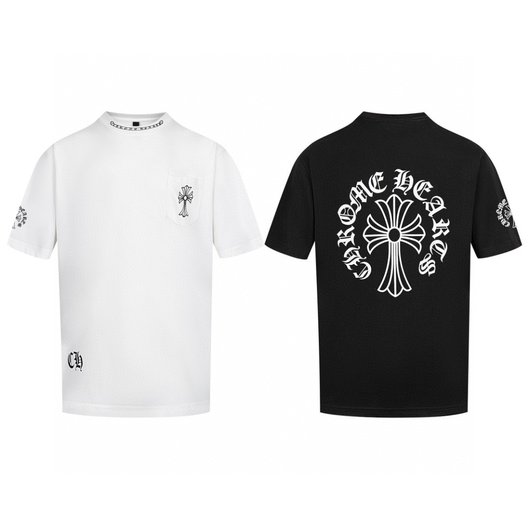クロムハーツ Tシャツ黒&白 H0163｜存在感を纏う人気Tシャツ