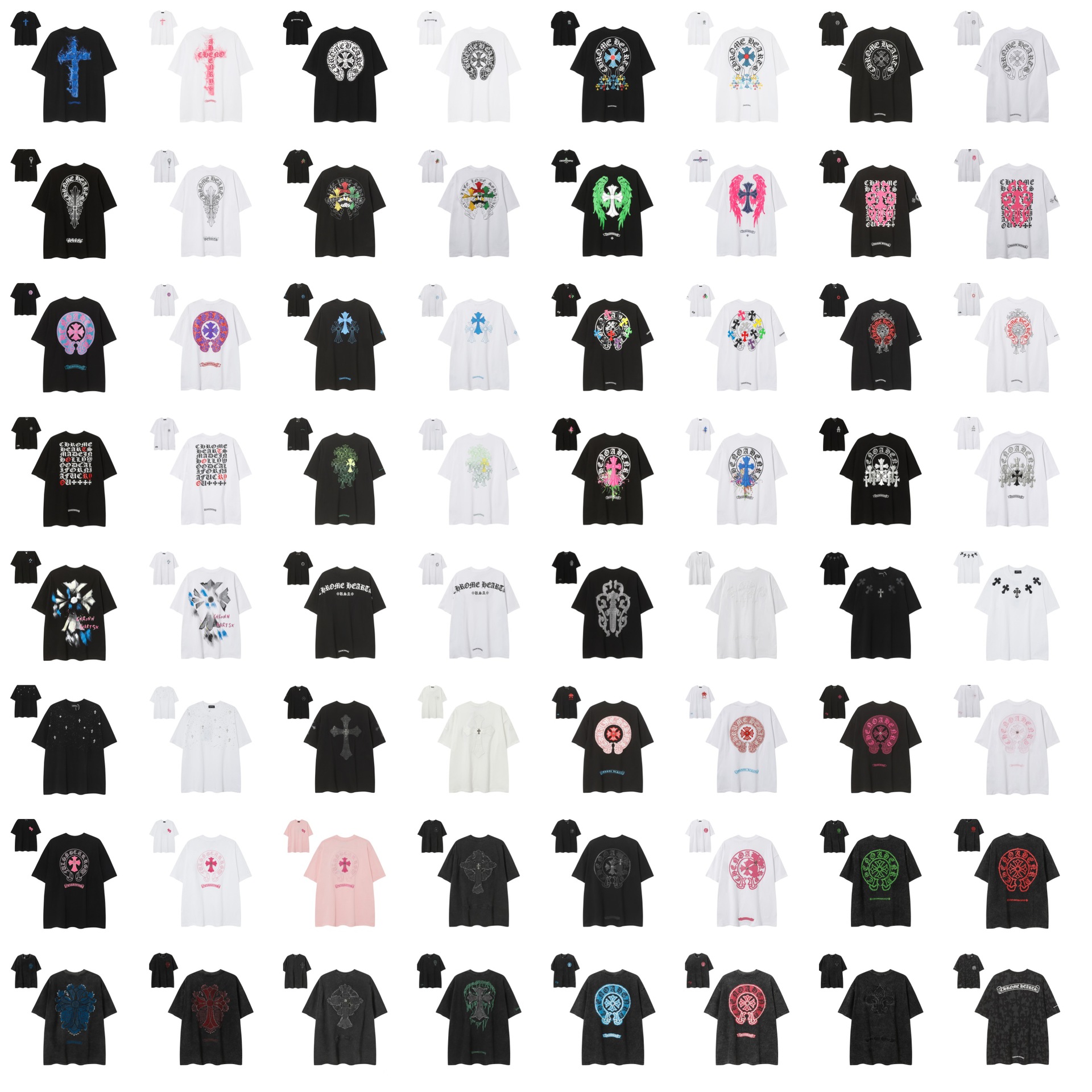 クロムハーツ Chrome Hearts プリント刺繍Tシャツ 夏服 男女兼用 綿100％｜クロムハーツ公式アウトレット