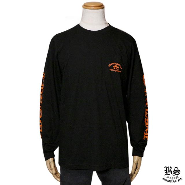 クロムハーツ ロングTシャツ オレンジ セメタリークロス ブラック｜クロムハーツ公式アウトレット