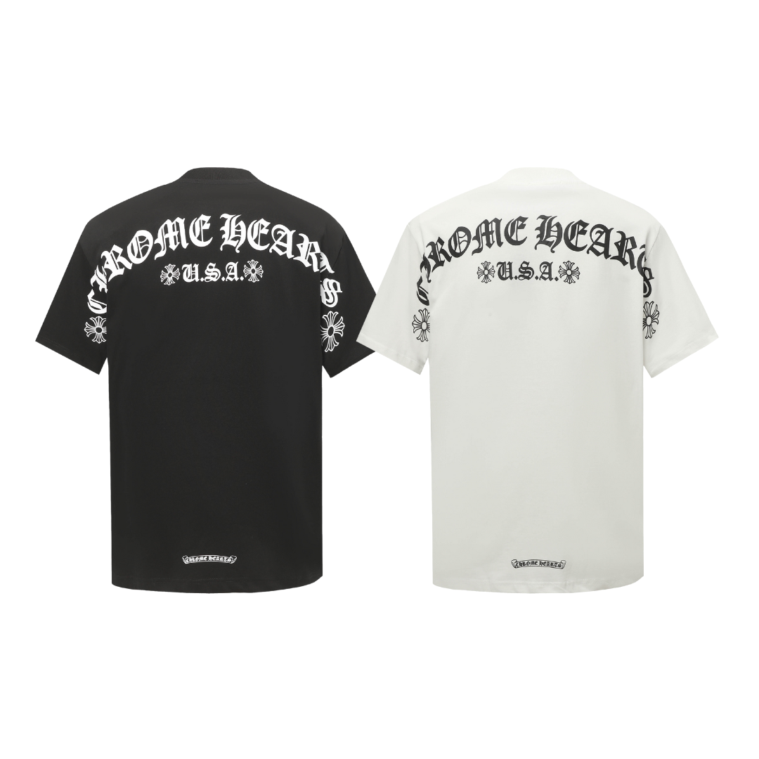 クロムハーツ Tシャツ黒&白 H0149｜存在感を纏う人気Tシャツ