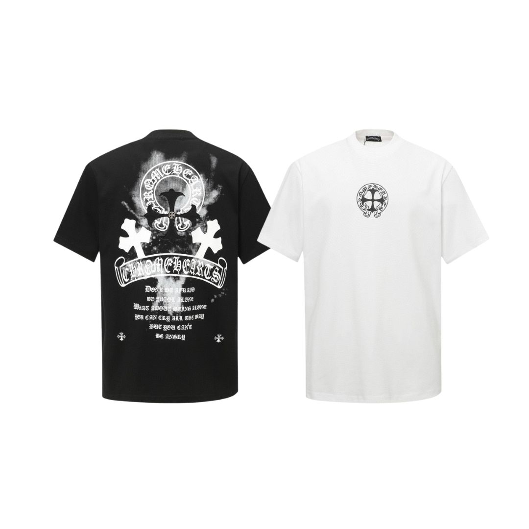 クロムハーツ Tシャツ黒&白 zH0173｜存在感を纏う人気Tシャツ