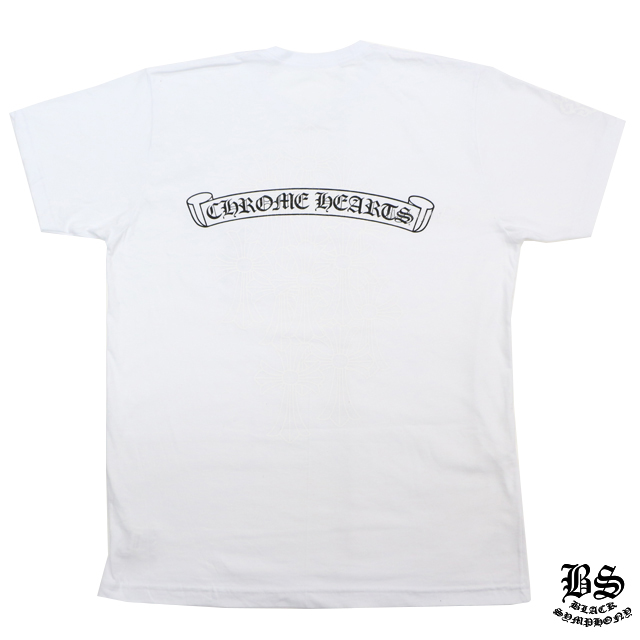 クロムハーツ メンズハーフスリーブポケットTシャツ スクロールラベル/セメタリークロス ホワイト｜クロムハーツ公式アウトレット