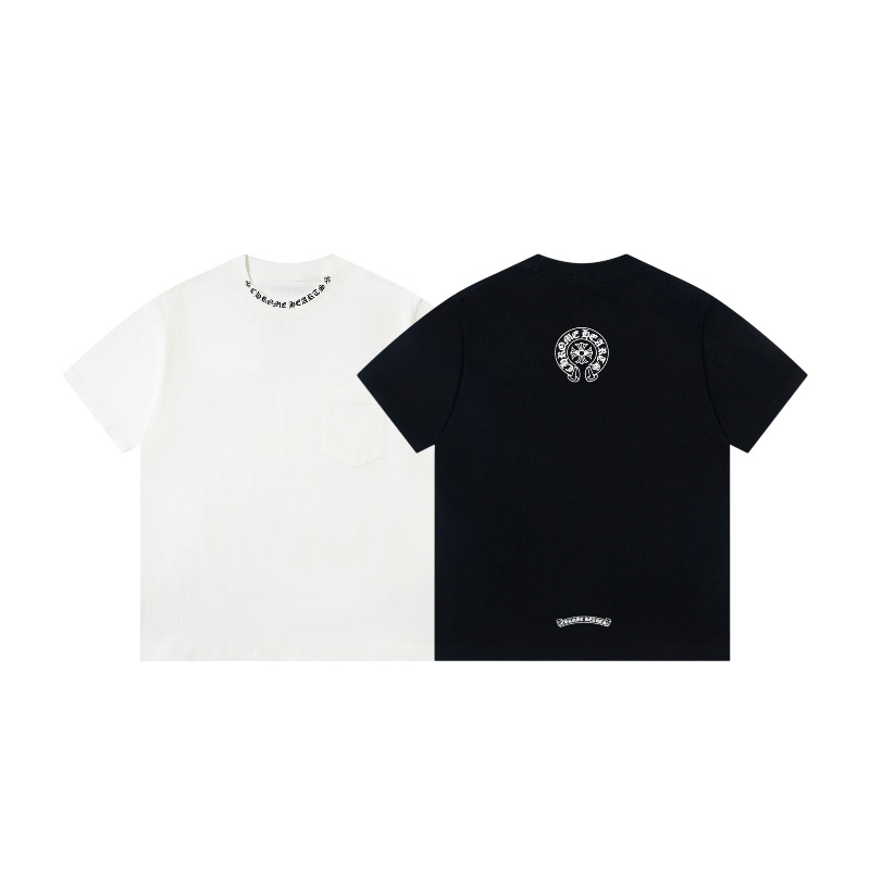 クロムハーツ Tシャツ黒&白 綿100% zH0178｜存在感を纏う人気Tシャツ