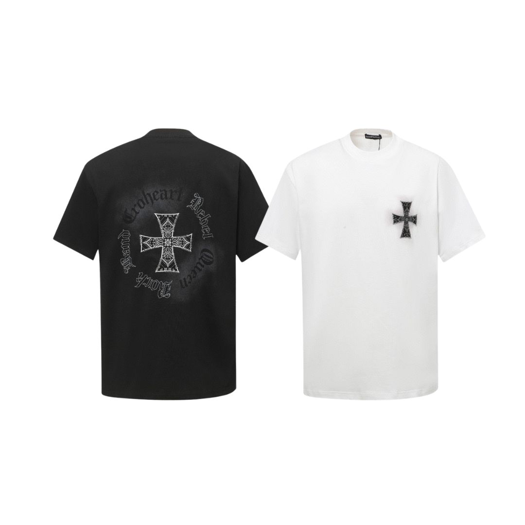 クロムハーツ Tシャツ黒&白 zH0172｜存在感を纏う人気Tシャツ