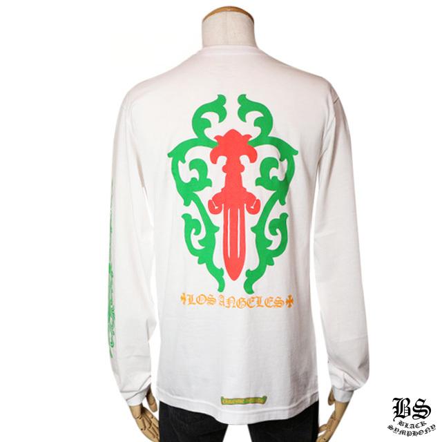 クロムハーツ ロングTシャツ ダガー＆フローラルクロス ロサンゼルス限定 ホワイト｜クロムハーツ公式アウトレット